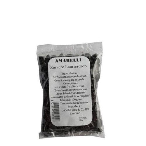Laurierdrop Amarelli kleine stukjes puur, navulverpakking