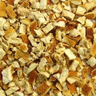 Oranjeschillen bitter gesneden