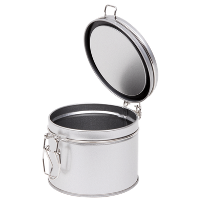 Rond blik met beugelsluiting klein