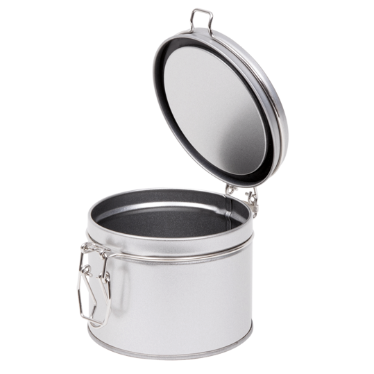 Rond blik met beugelsluiting klein