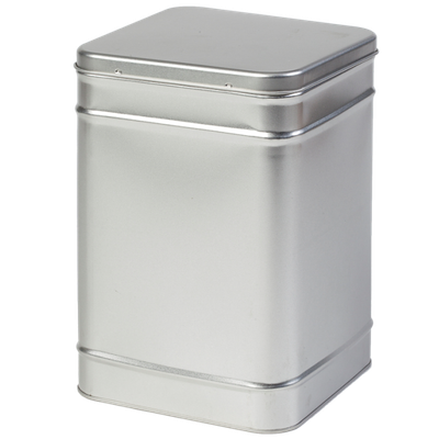 Vierkant blik met scharnierdeksel 1kg