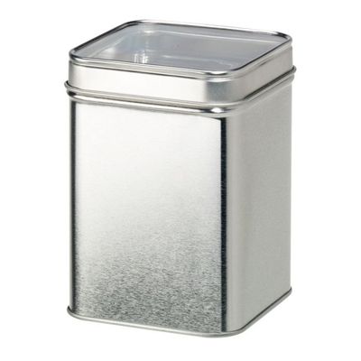 Blik met venster deksel