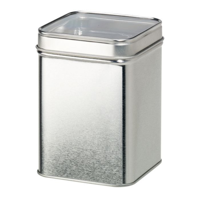 Blik met venster deksel