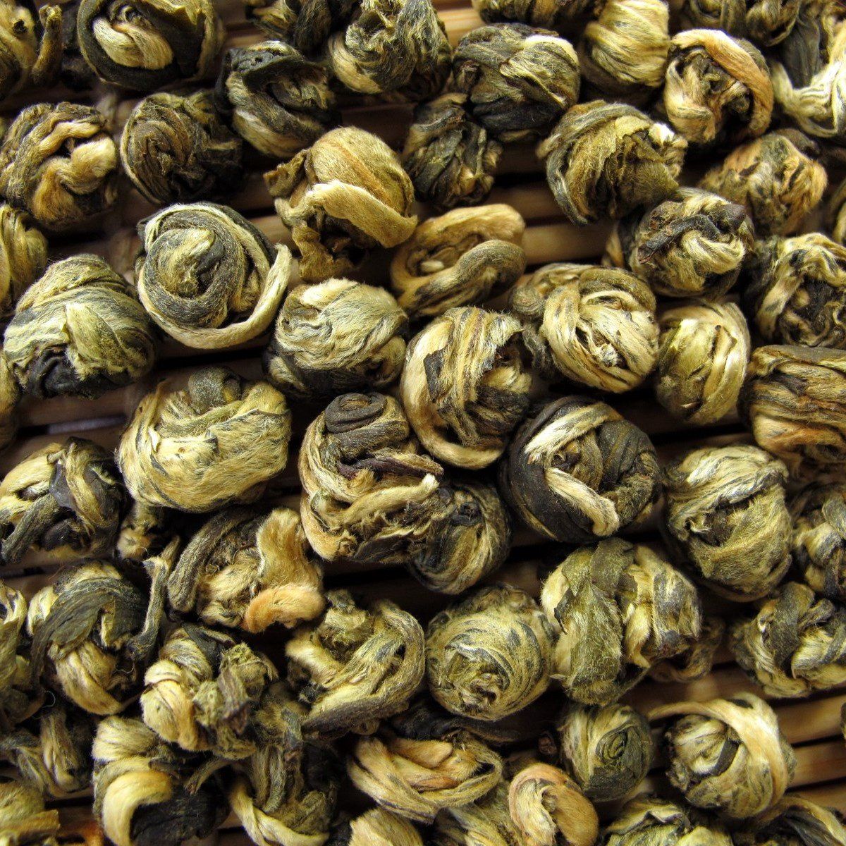 Jasmijnparels van Groene Thee Tai Mu Long Zhu, Maat: 100 gram