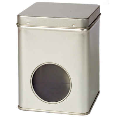 Theeblik met rond venster 200gr