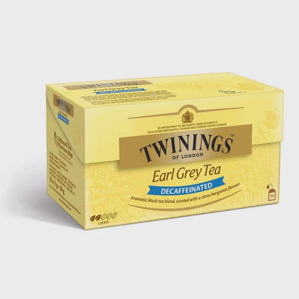 Twinings Tea: Earl Grey Decaffeinated, Inhoud: Zakjes - 25 stuks