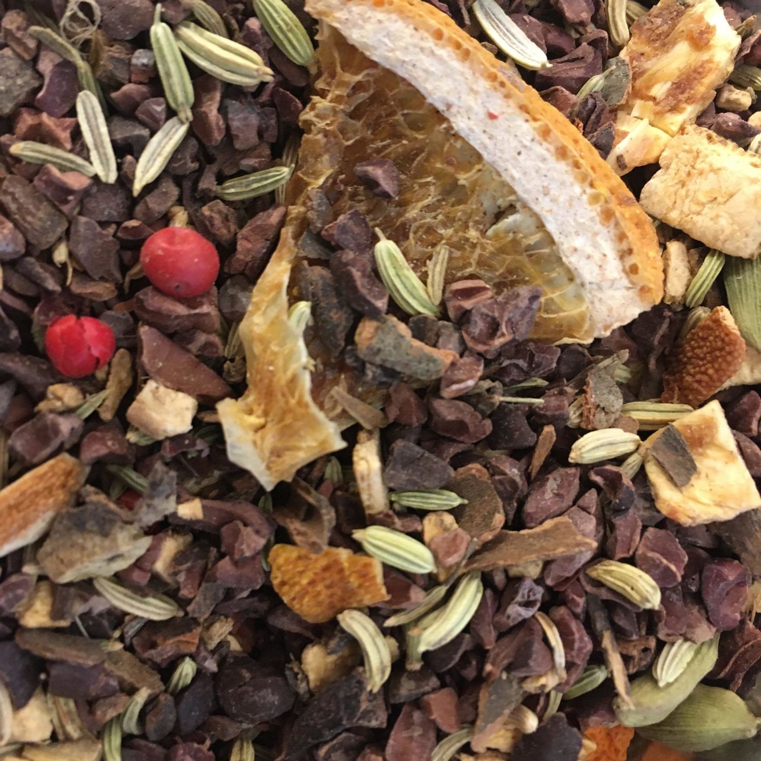 Chocolade Thee Sinaasappel Cacao, Maat: 100 gram