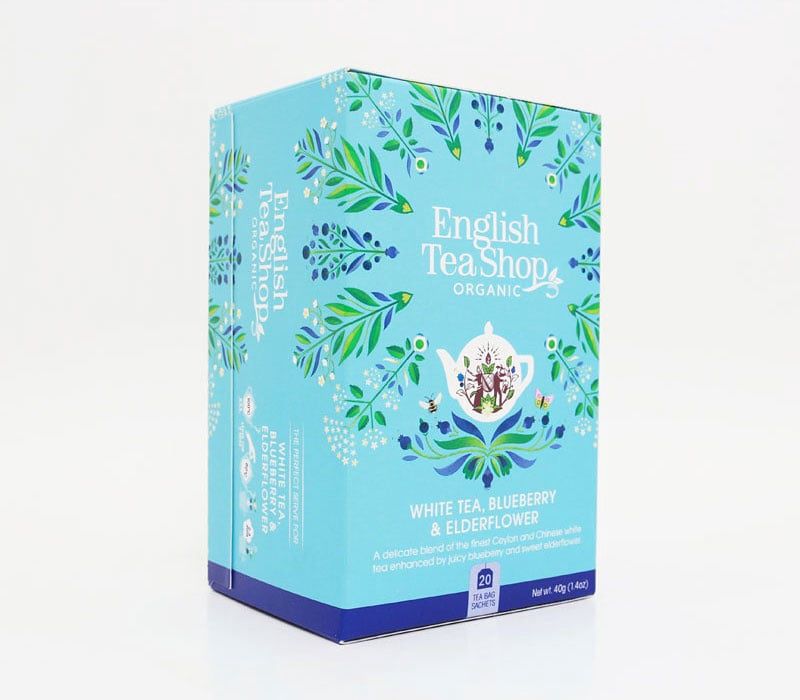 English Tea Shop: White Tea Blueberry &amp; Elderflower, Inhoud: Zakjes - 20 stuks
