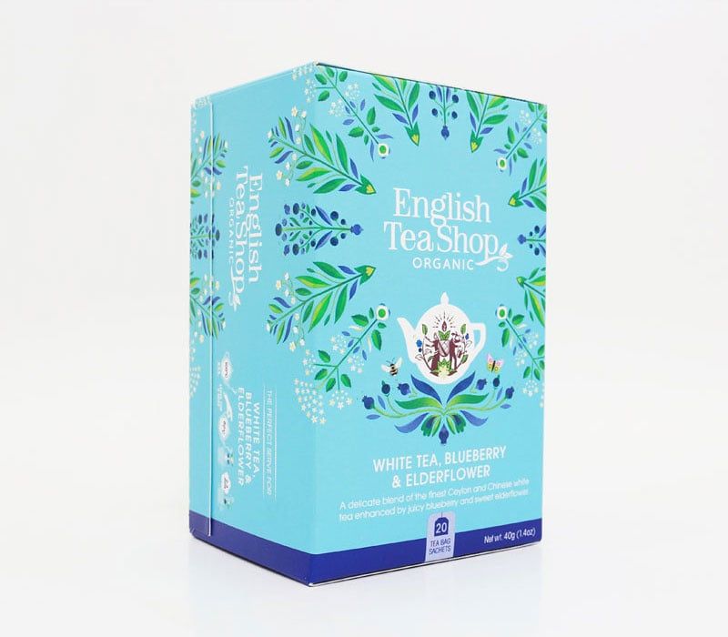 English Tea Shop: White Tea Blueberry &amp; Elderflower, Inhoud: Zakjes - 20 stuks