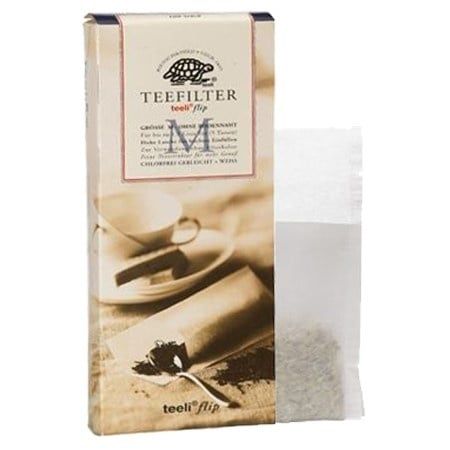 Theefilterzakjes Medium, geschikt voor een theepot, Maat: Standaard