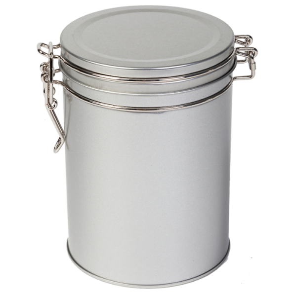 Blik zilverkleurig rond beugelsluiting, Maat: Standaard