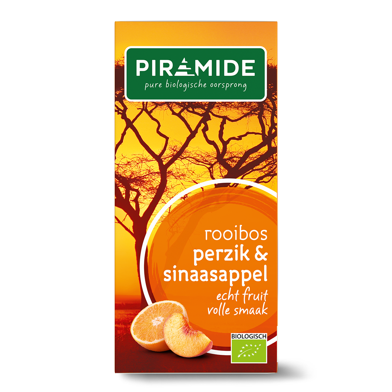 Piramide Rooibos Perzik, Sinaasappel, Inhoud: Zakjes - 20 stuks