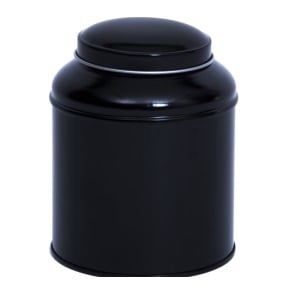 Rond blik met binnendeksel zwart, Maat: Standaard