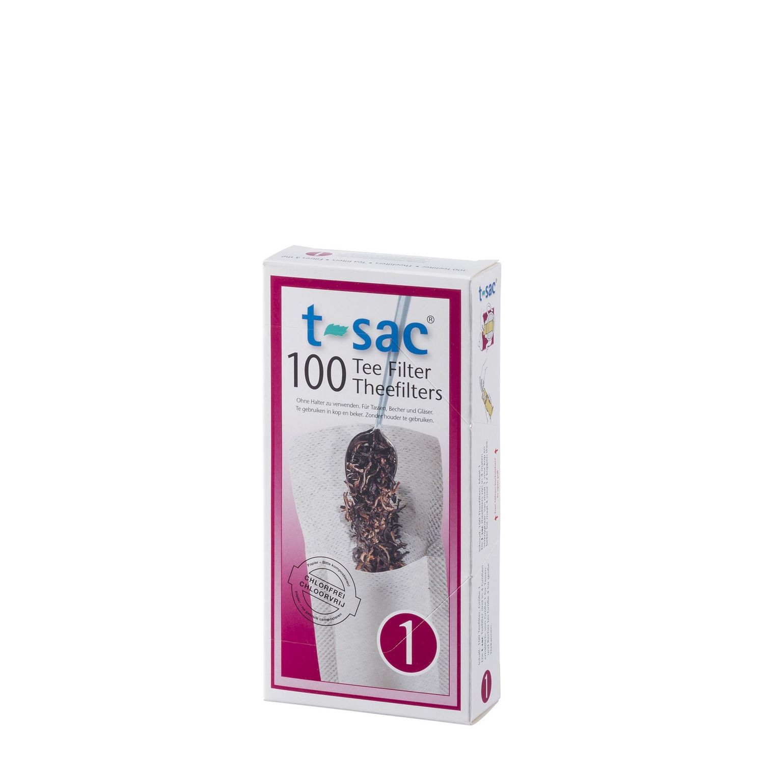 Theefilterzakjes t-sac® maat 1, Maat: T-Sac Nummer 1