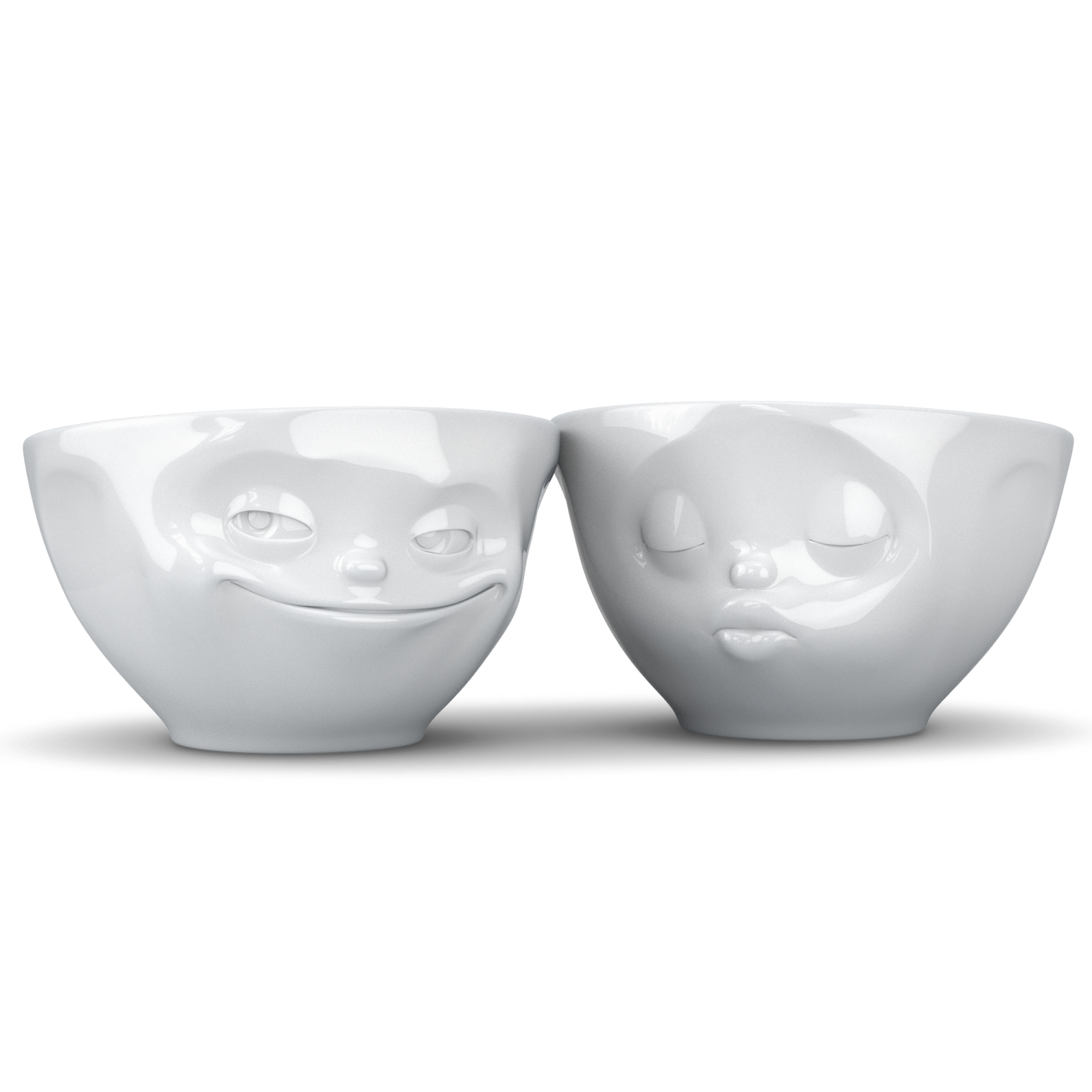 Bowl 200ml set nr22: Kissing &amp; Grinning, Maat: Standaard