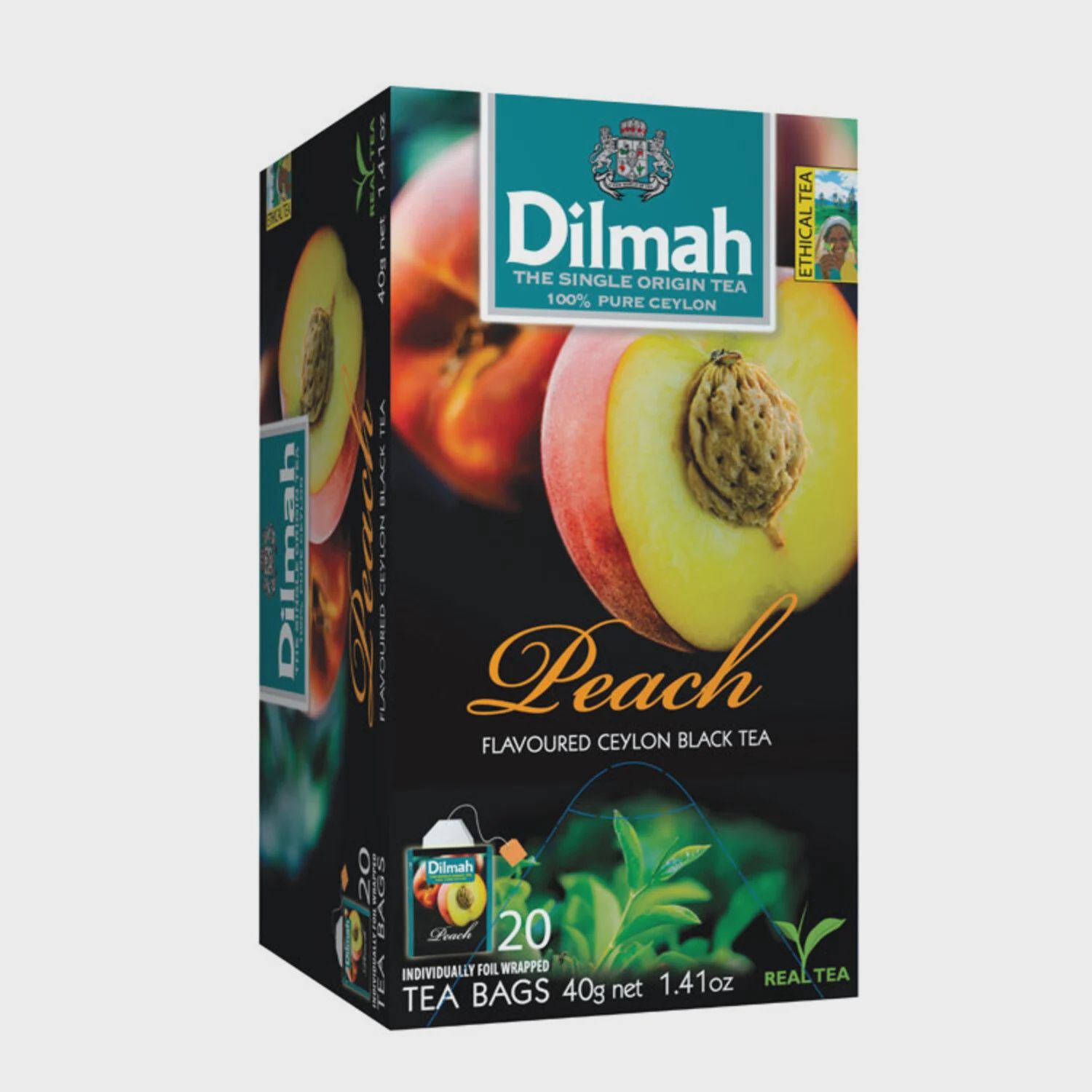 Dilmah: Peach, Inhoud: Zakjes - 20 stuks
