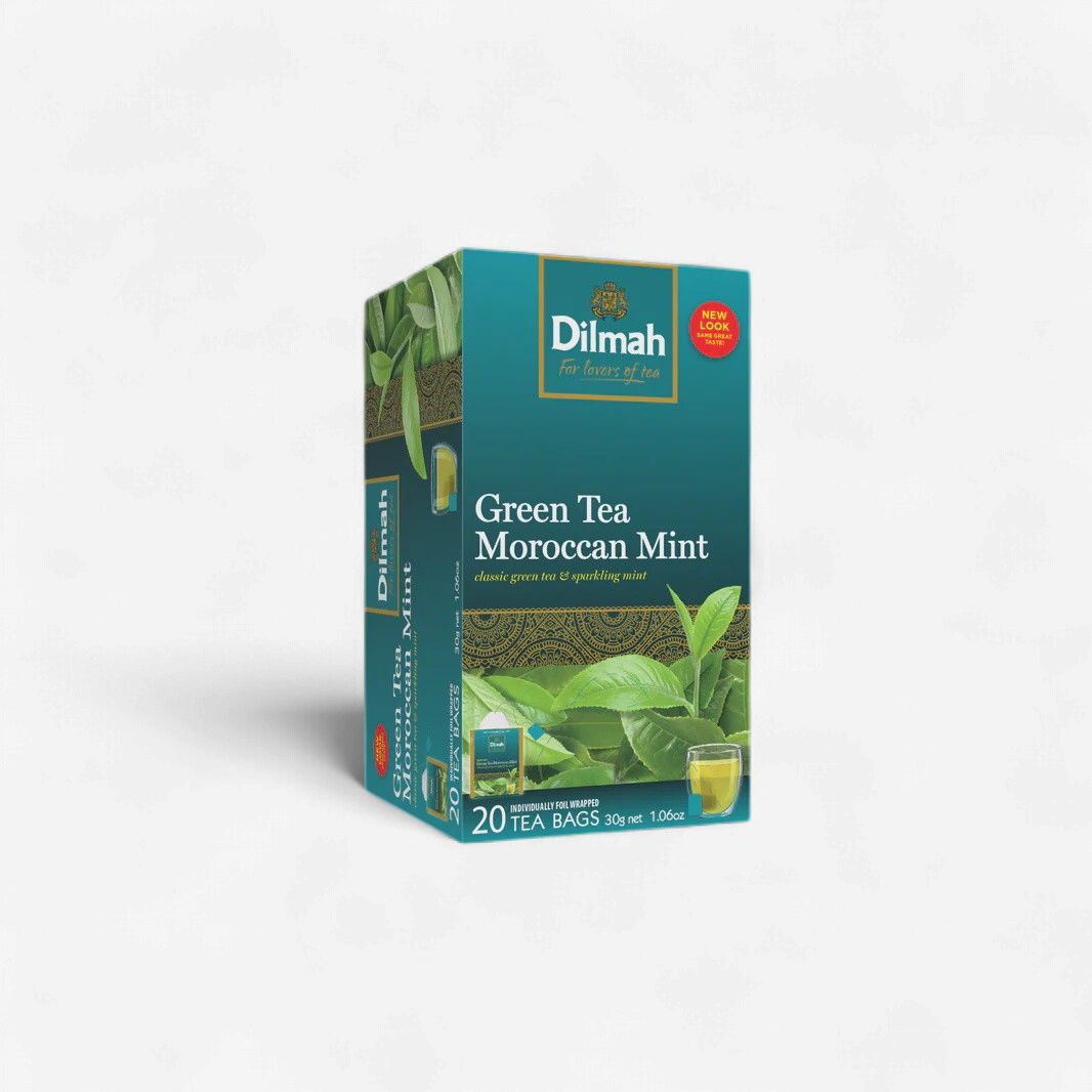 Dilmah: Green Tea Moroccan Mint, Inhoud: Zakjes - 20 stuks