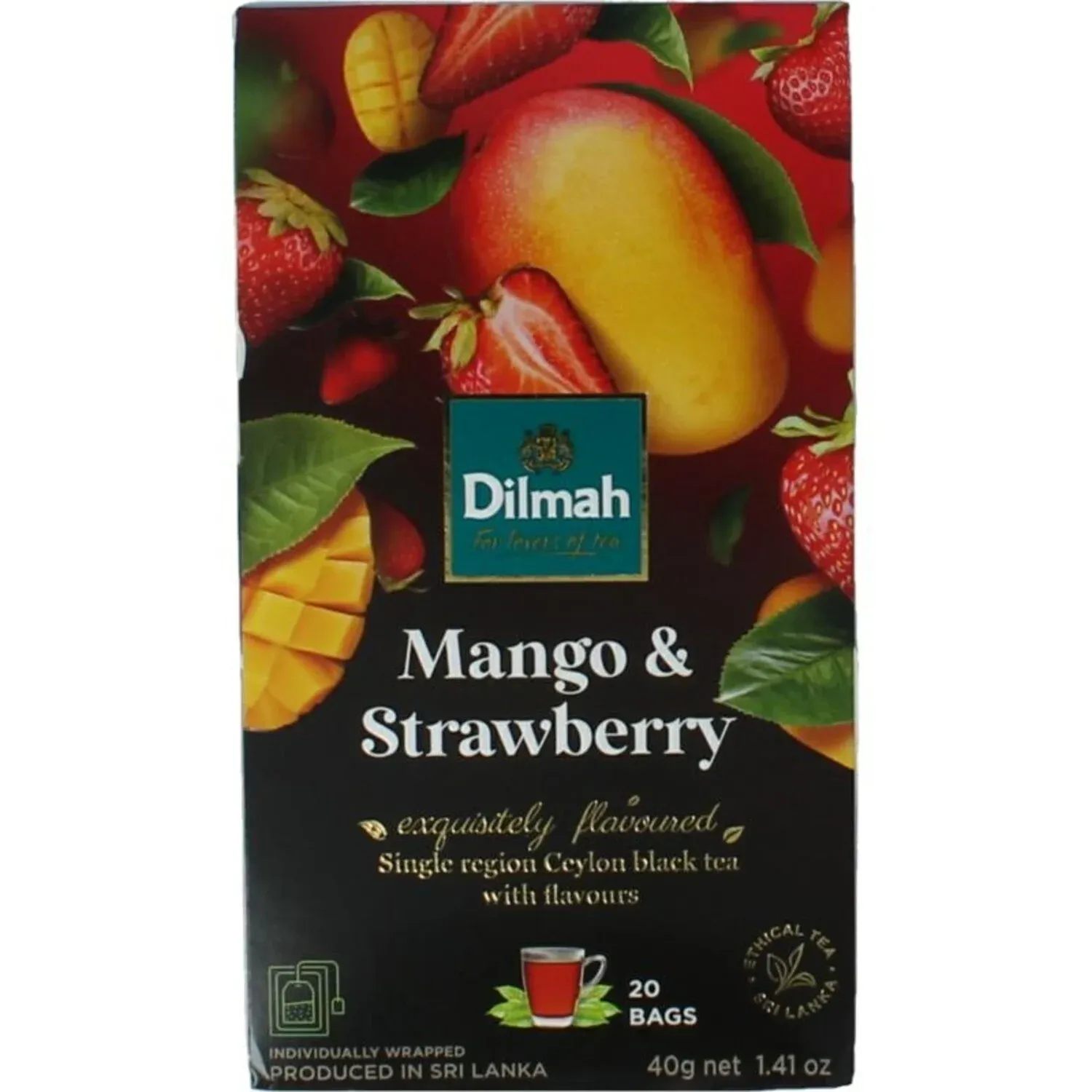 Dilmah: Mango &amp; Strawberry, Inhoud: Zakjes - 20 stuks