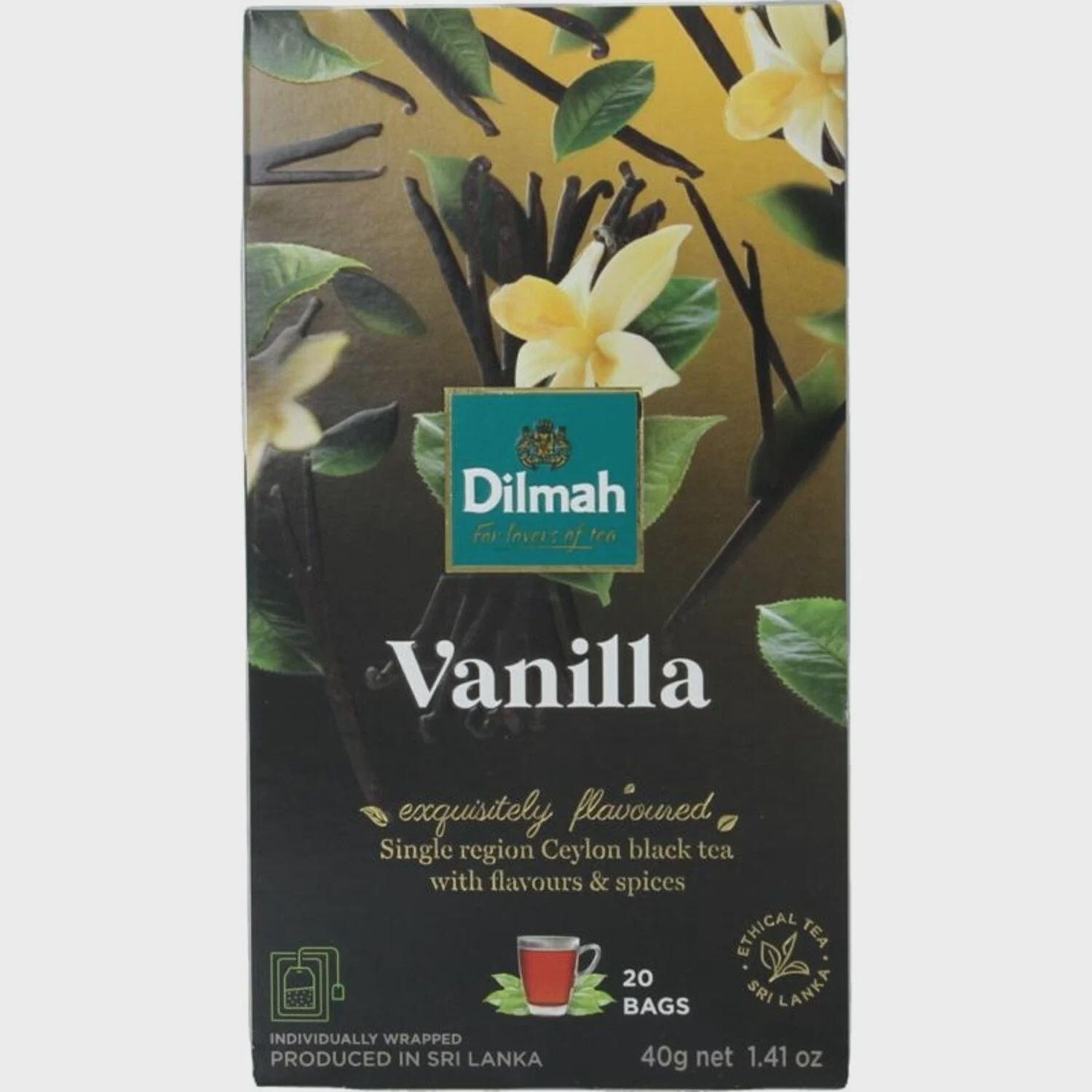 Dilmah: Vanilla, Inhoud: Zakjes - 20 stuks