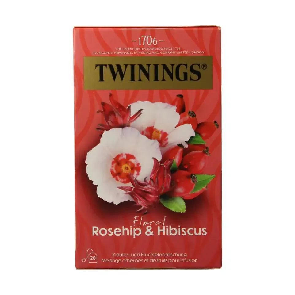 Twinings Tea: Floral Rosehip &amp; Hibiscus, Inhoud: Zakjes - 20 stuks
