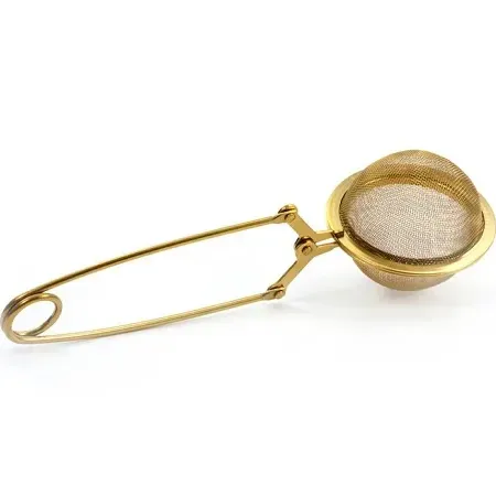 Thee-ei tang goudkleurig, Maat: 4,5 cm