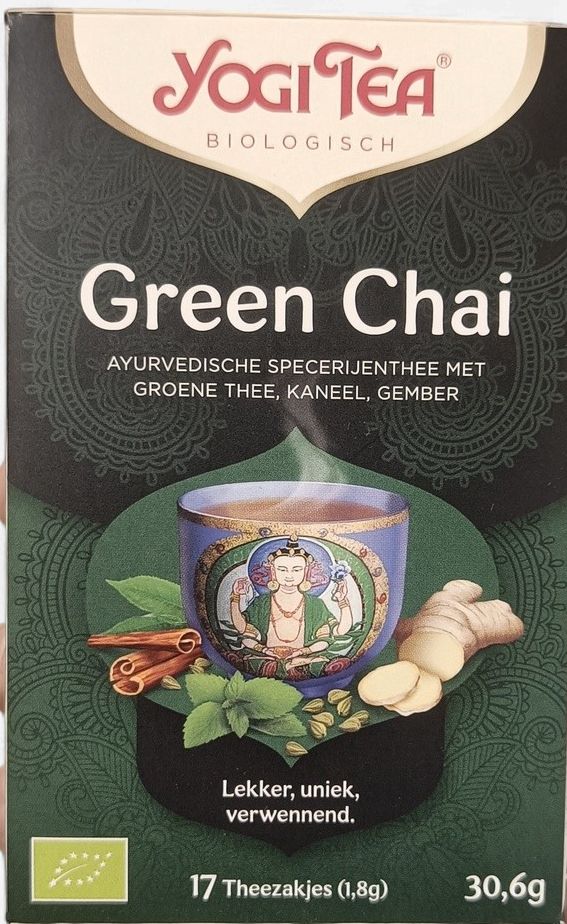 Yogi Green Chai, Inhoud: Zakjes 17 stuks