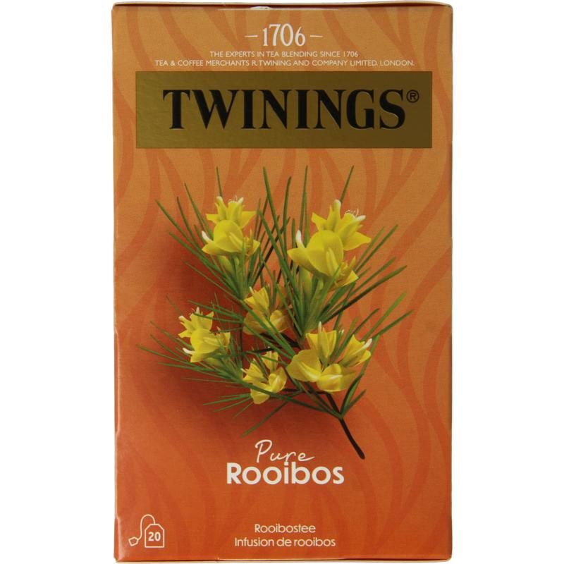 Twinings Tea: Pure Rooibos Thee, Inhoud: Zakjes - 20 stuks