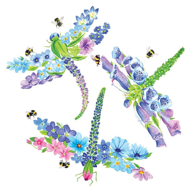 Trend Mug:  Drageonfly Fleurettes