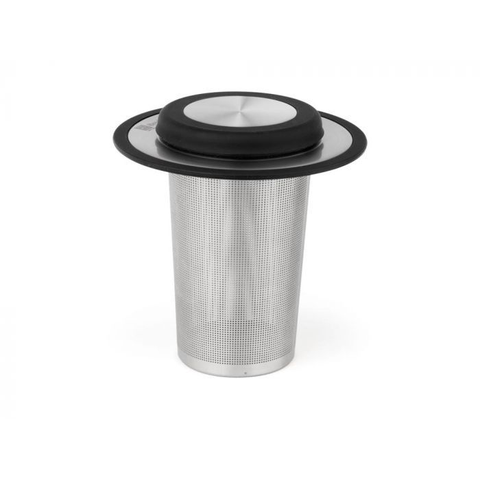 Tea Filter XL with Coaster, Design: RVS