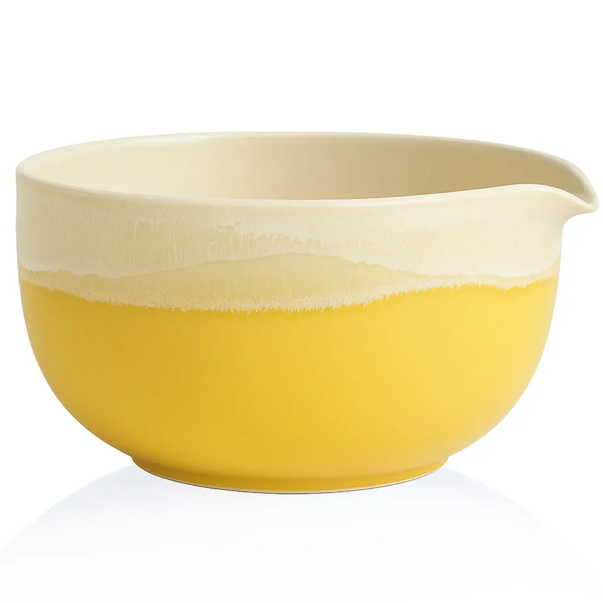 “Matcha Bowl with Spout "Fuji", Design: Yellow