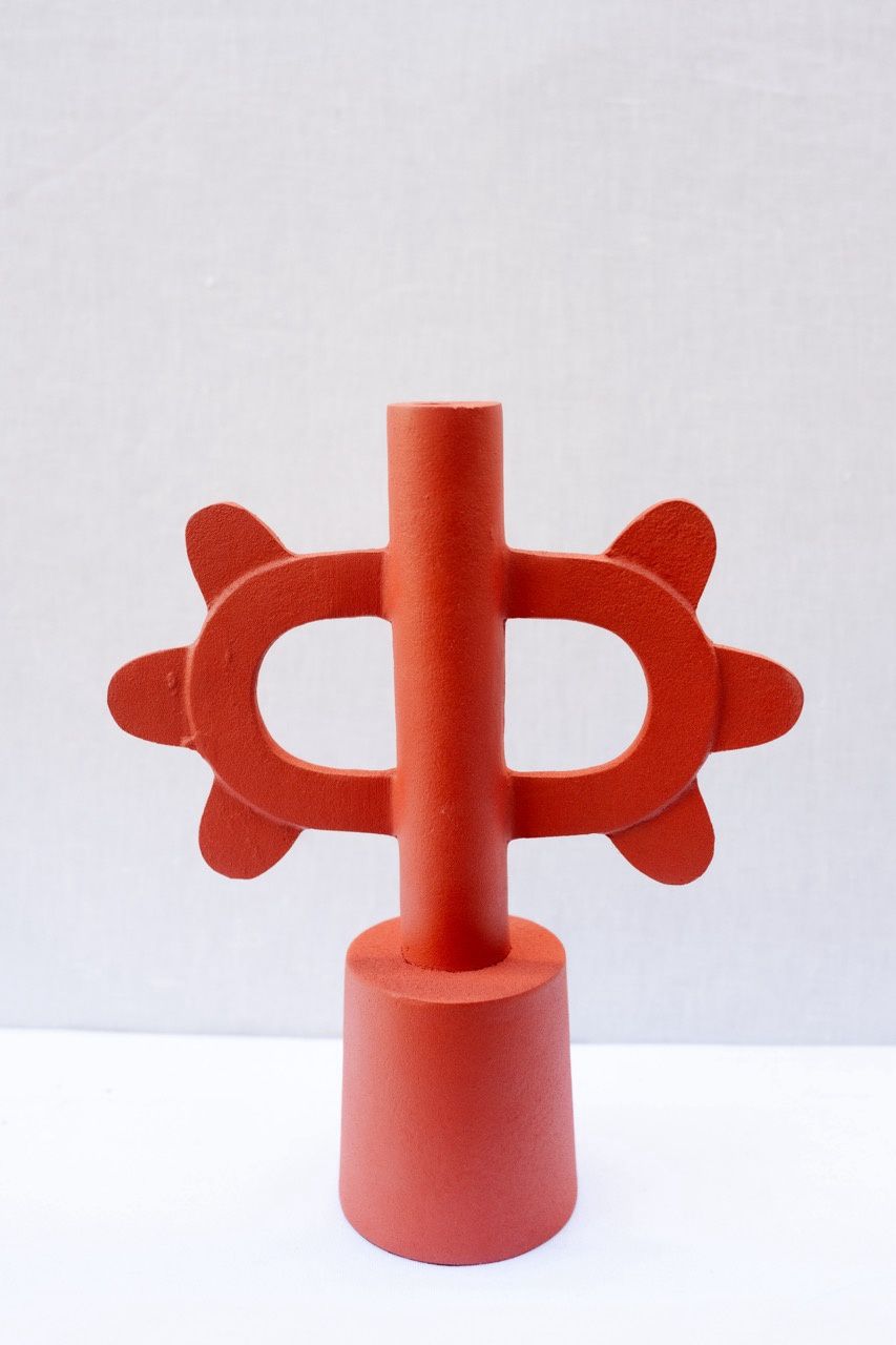 Terracotta Scalloped Taper Holder