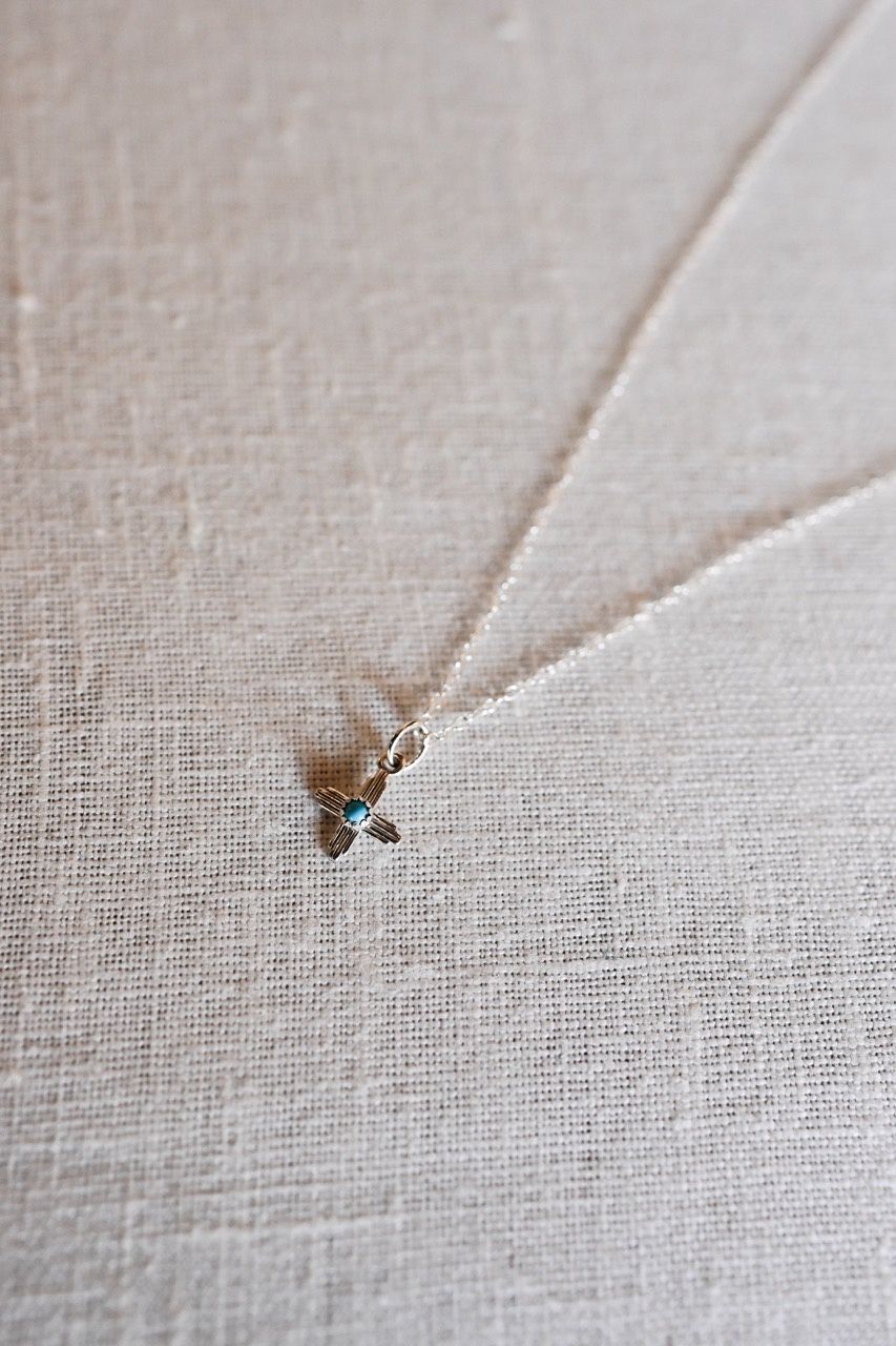 Tiny Zia Sterling Silver Turquoise