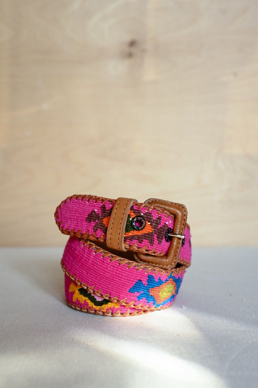 Ethnic Belts, Color: Pink Size 42