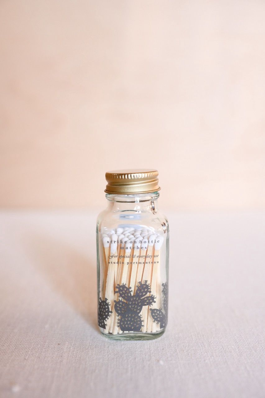 Prickly Pear Cactus Match Jar
