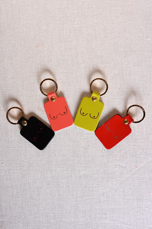Boob Leather Key Fob