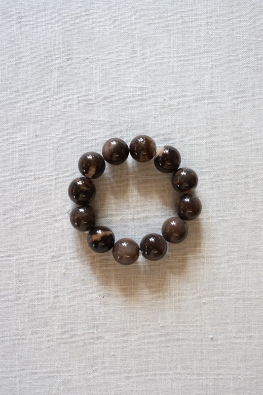Petrified Wood Bead Stretch Bracelet