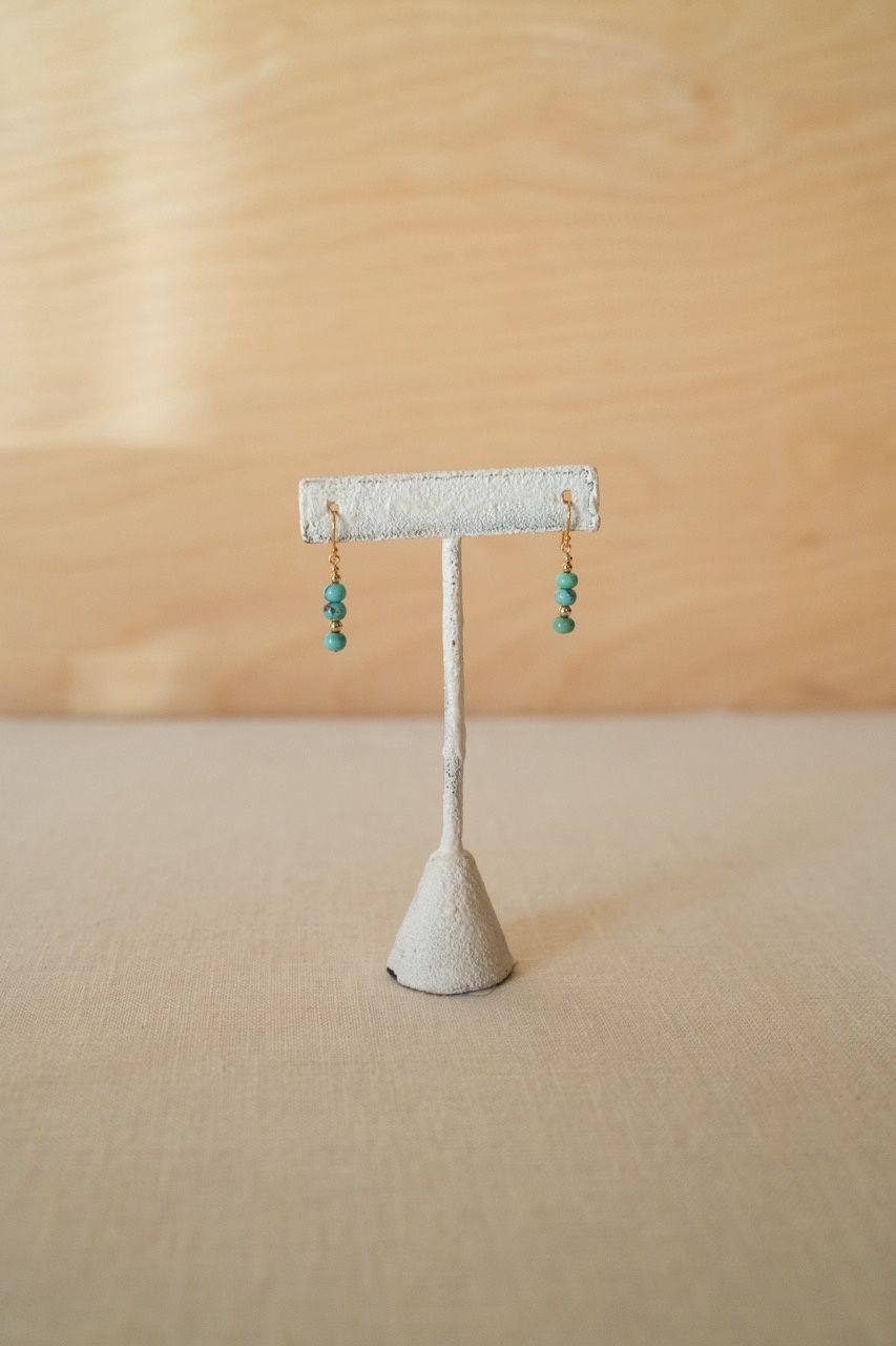 14K Turquoise Dangle Earrings
