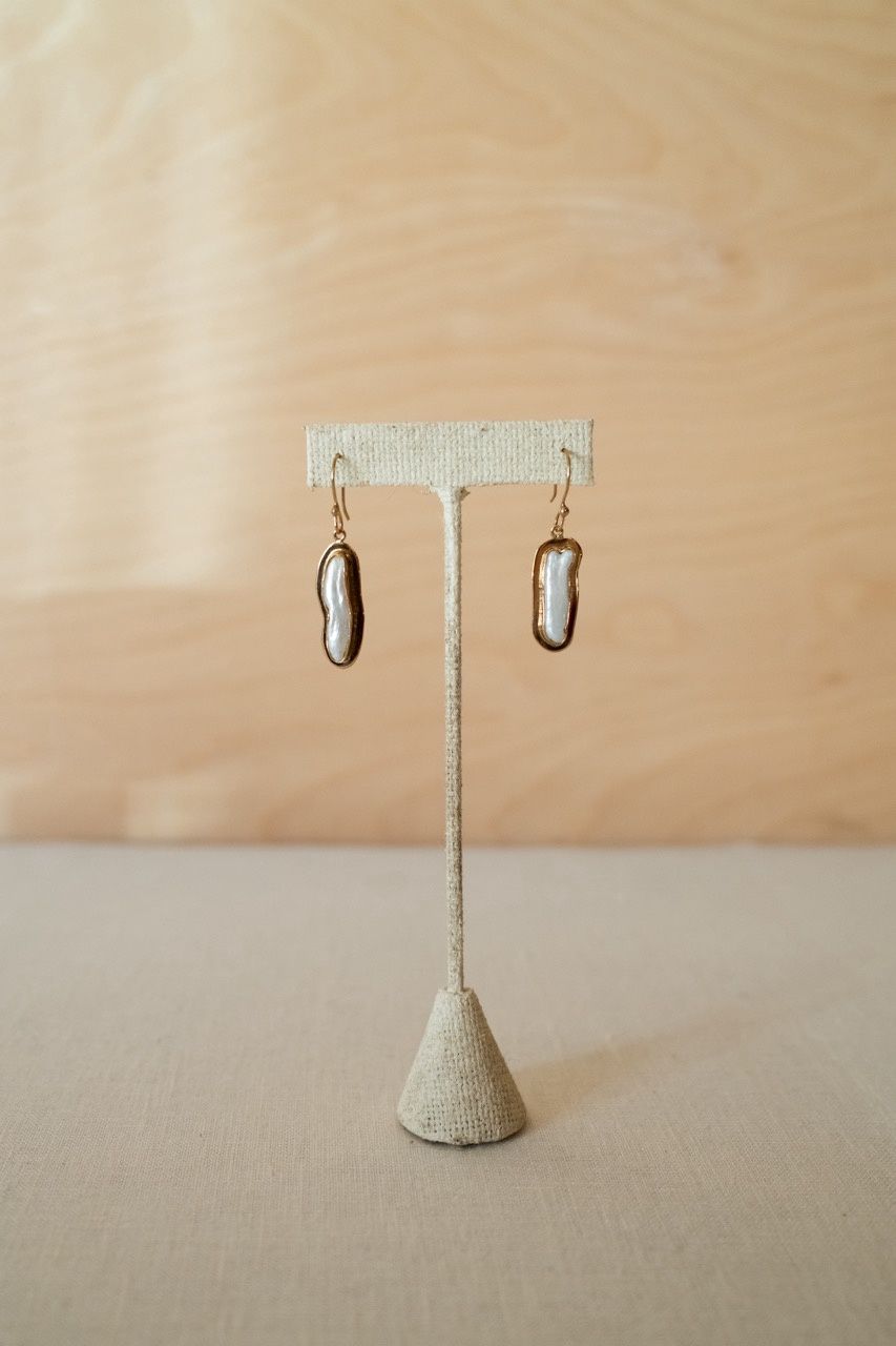 Biwa Pearl Earrings