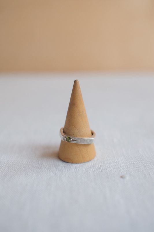 Chrysoprase in Sterling 18k Ring