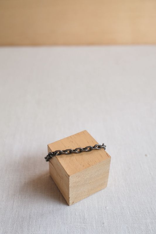 Oxidized Men&#39;s Bracelet with 10k Gold Clasp