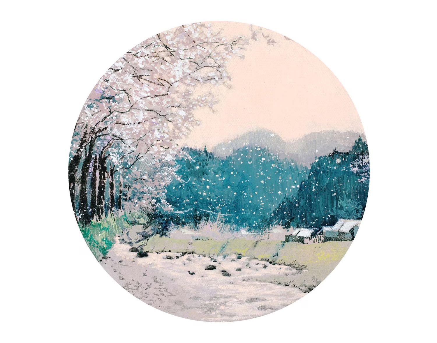 Delicate Pink - White Bodies Art Print