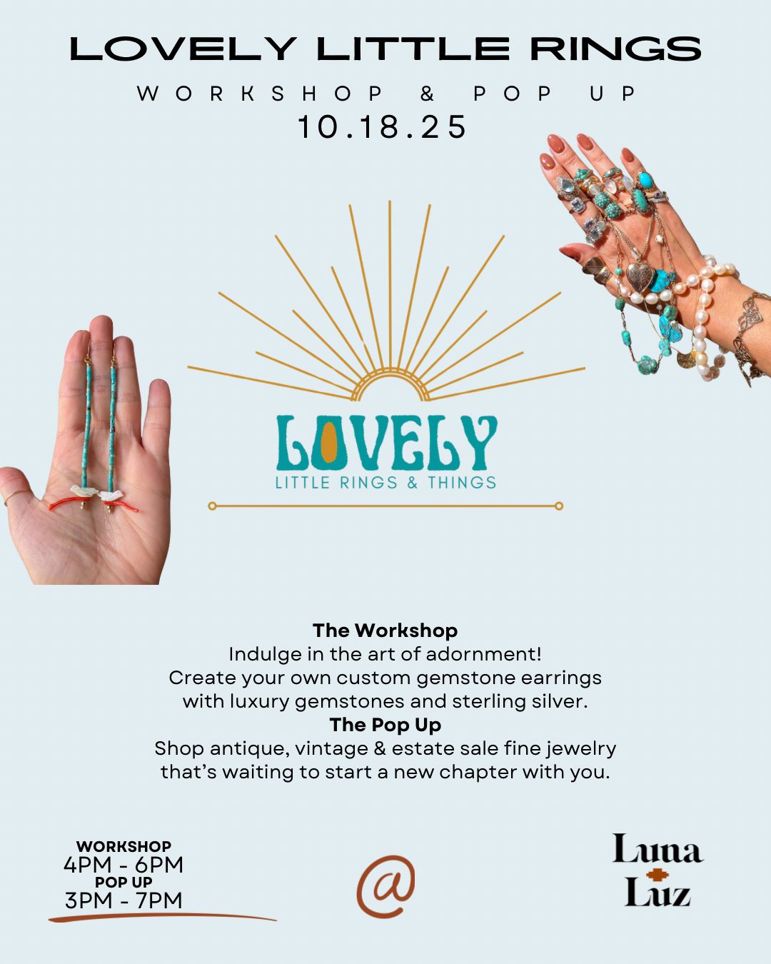 Lovely Little Rings Gemstone Earrings Workshop