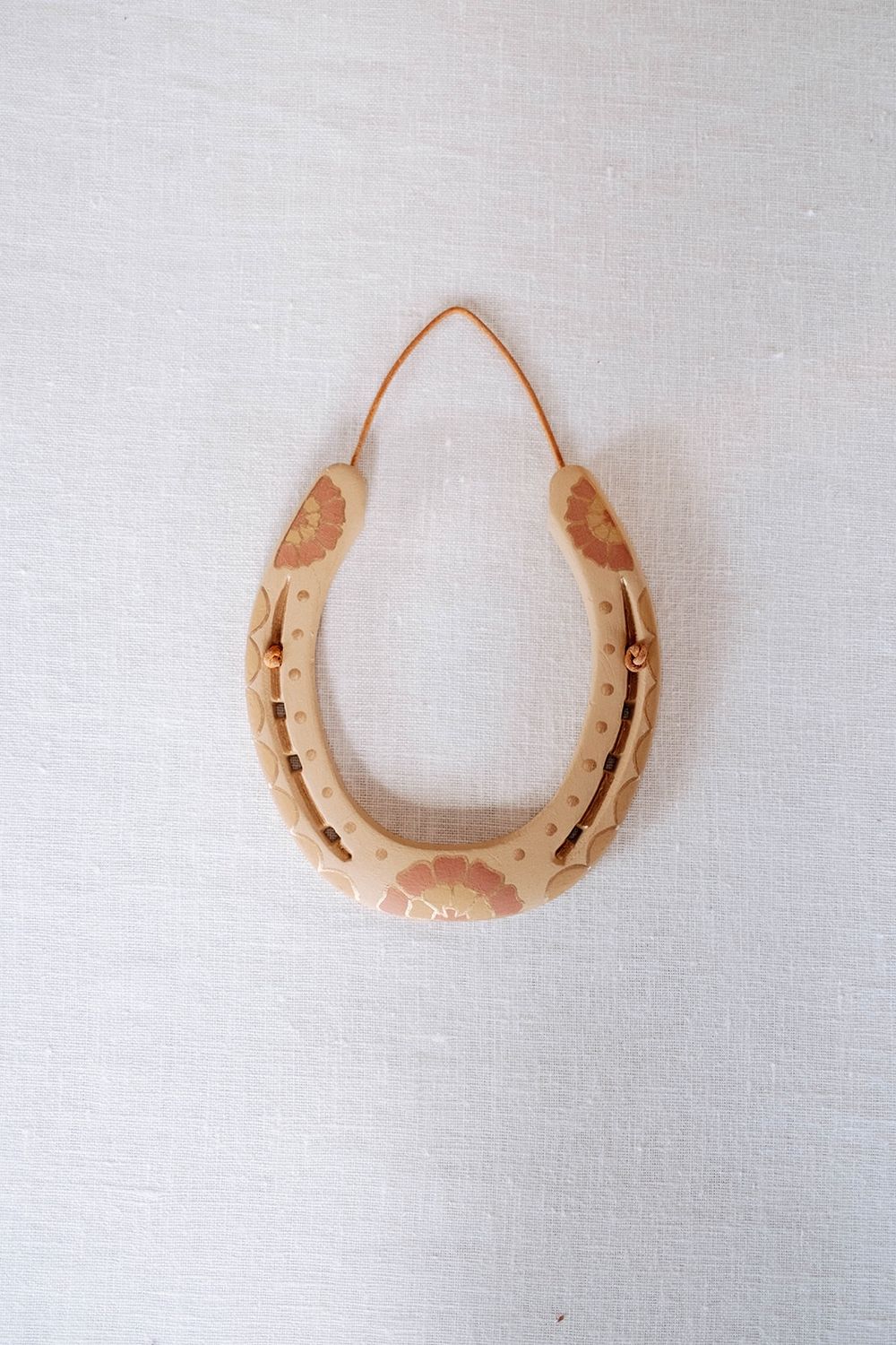 Hand Painted Horseshoes - Golds, Color: Golden and Terracotta