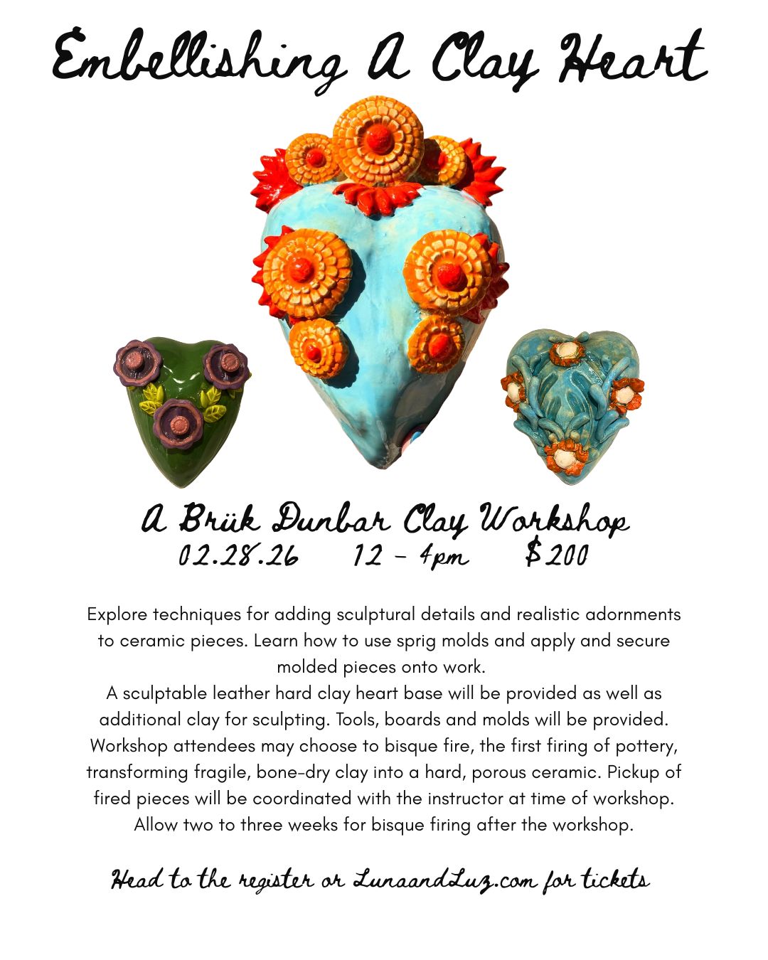 Embellishing a Clay Heart Workshop