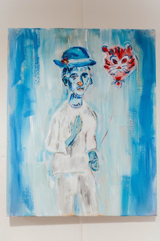 Blue Boy with Pink Balloon