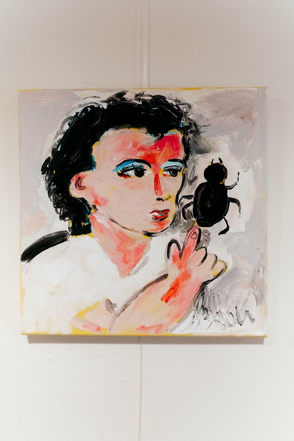 Lady with Black Beetle
