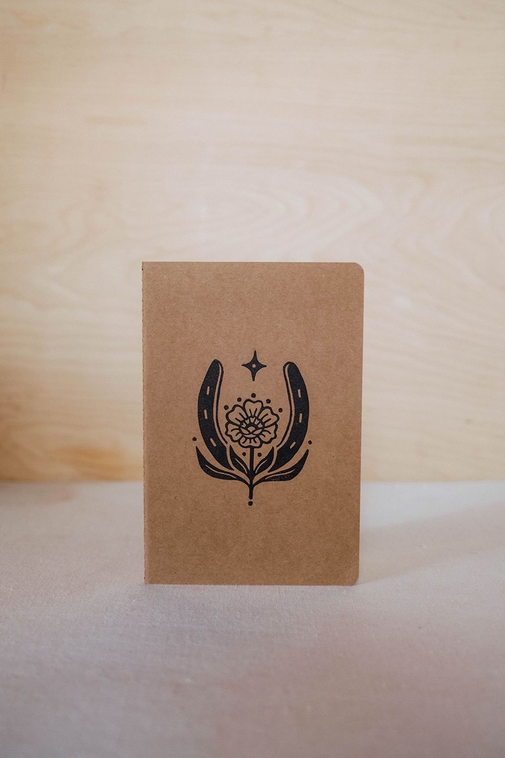 Hand Carved Stamped Notebook, Style: Large Horseshoe