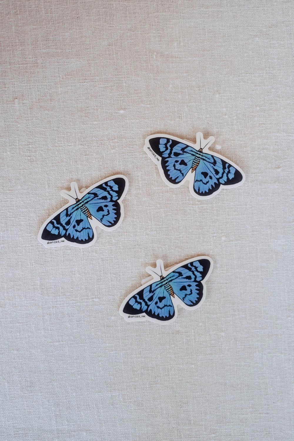 Blue Tiger Moth Sticker