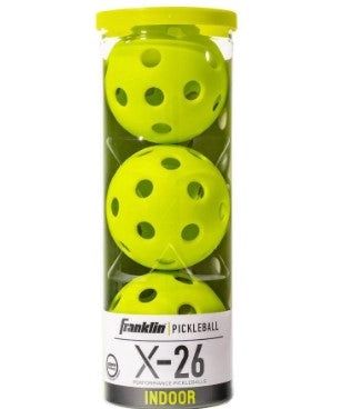 Franklin X-26 Indoor Pickleball Ball - 3 Pack (Lime)