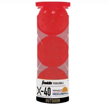 Franklin X-40 Outdoor Pickleball Ball - 3 Pack (Ember)